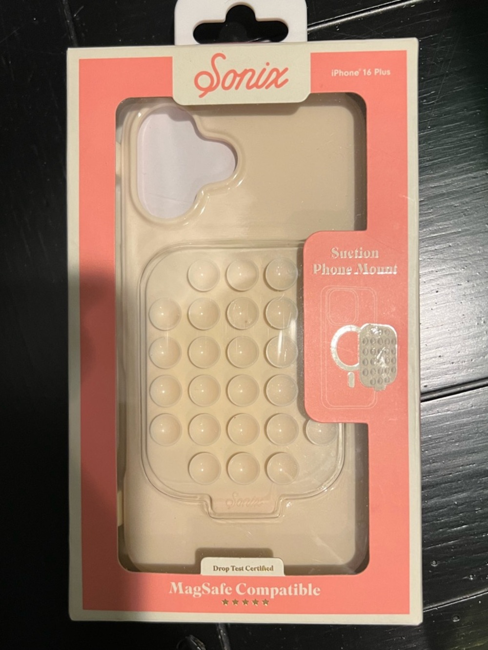 Sonix iPhone 16 Plus Case with Suction Phone Mount - Cream